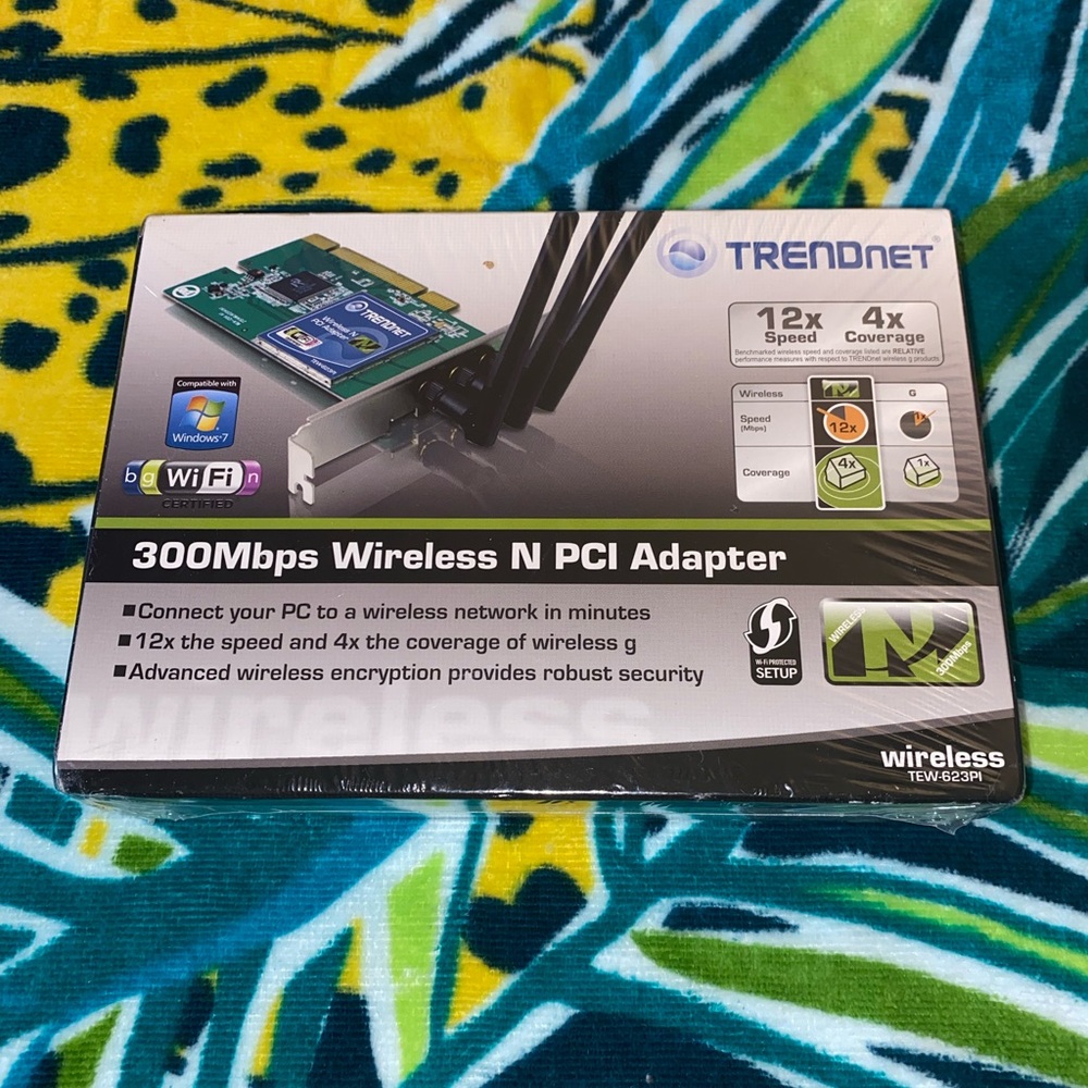 TrendNet 300 Mbps Wireless N PCI Adapter. NWOT still in box.